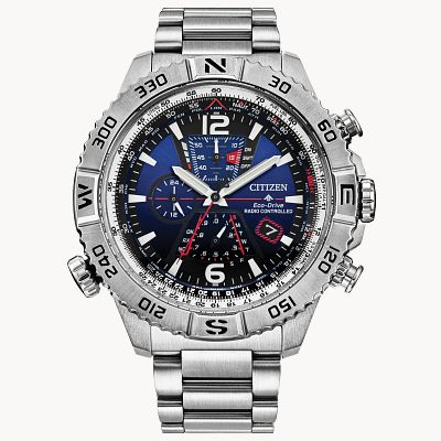 Promaster Navihawk A T Blue Dial Stainless Steel Bracelet AT8220 55L CITIZEN